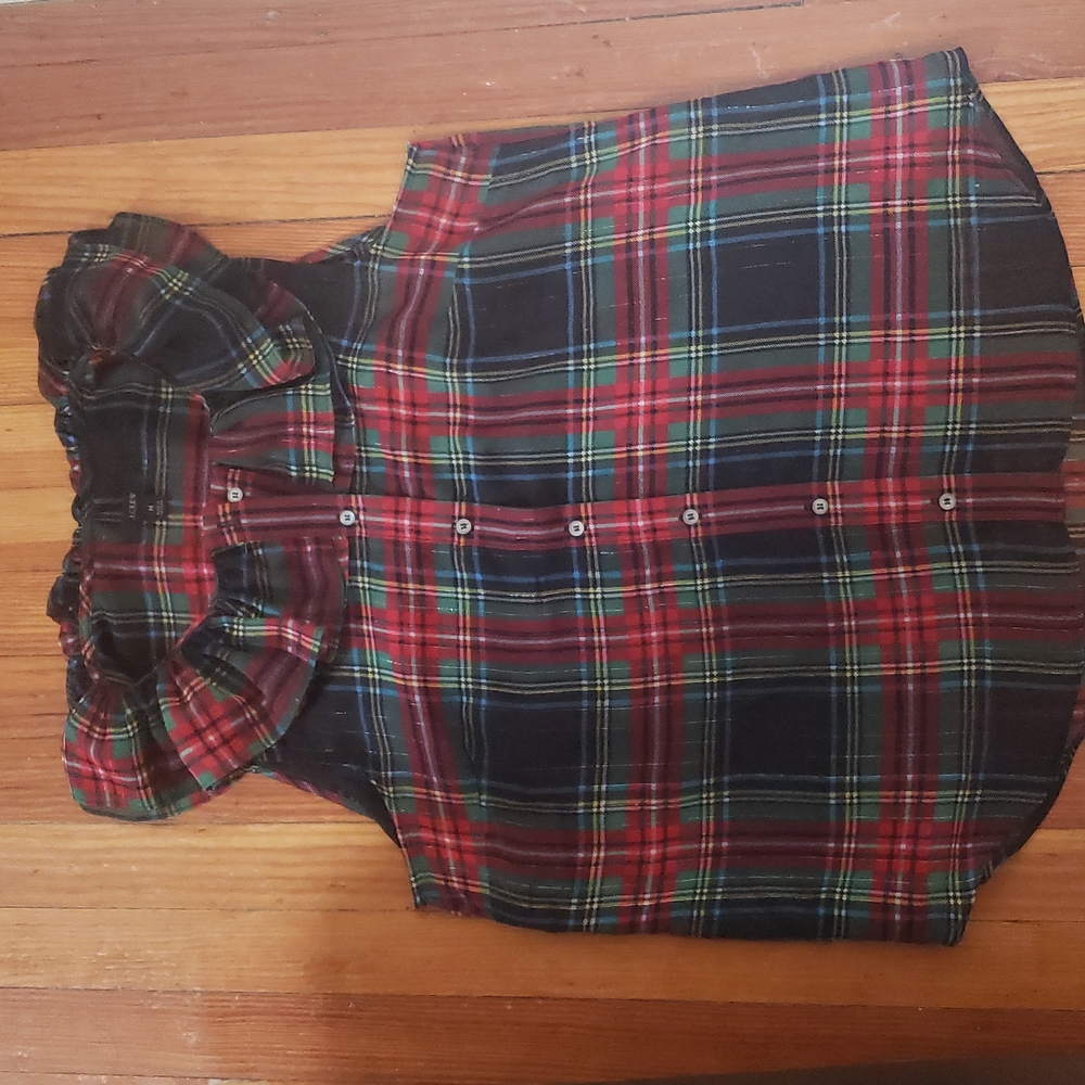 J Crew Plaid Blouse